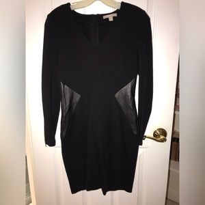 Banana Republic Ponte Stretch Dress with Faux Leather